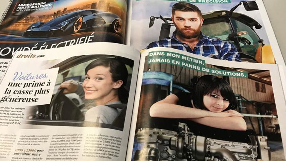 Publicité du Sedima dans Auto-Moto et Femme actuelle. © C. Le Gall/GFA